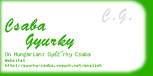 csaba gyurky business card