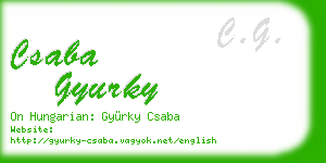 csaba gyurky business card